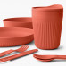 STS-ACK037051-120820 - PASSAGE DINNERWARE SET - [1P] [7 PIECE] - ORANGE - STS-ACK037051-120820 - CONJUNTO PLASTICO DE JA Novo
